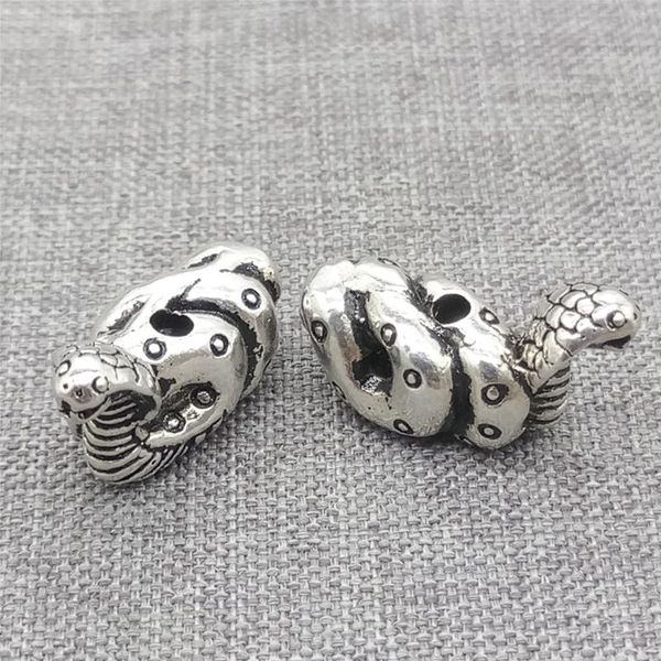 

other 2pcs of 925 sterling silver snake beads 3d for bracelet
