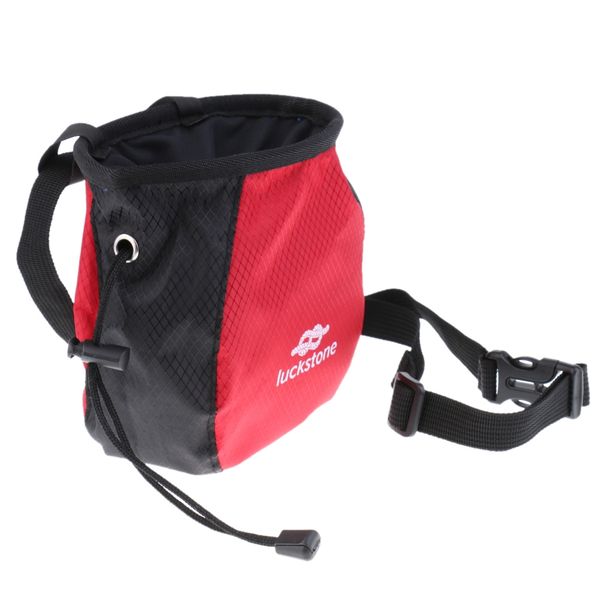 

2pcs rock climbing climber with adjustable belt drawstring closure chalk bag rock protection