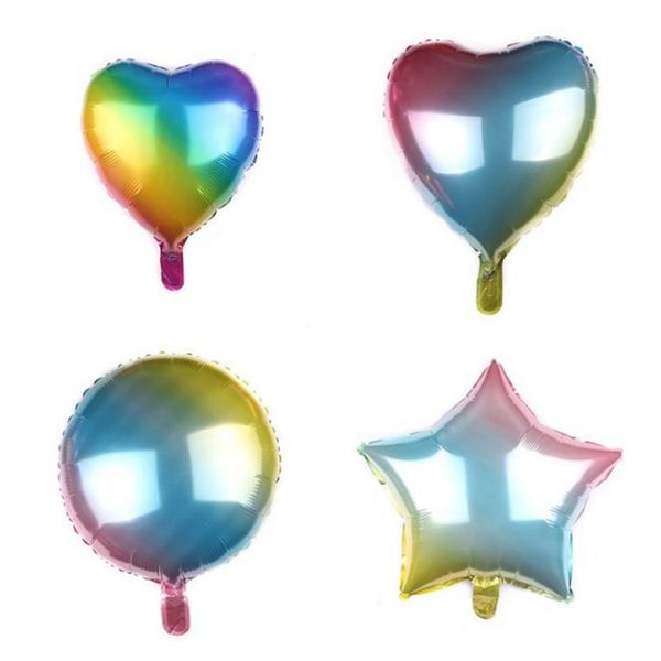

new style party supplies gradual colour balloon rainbow balloon love balloons five-pointed star balloons birthday party ballute t6i6022