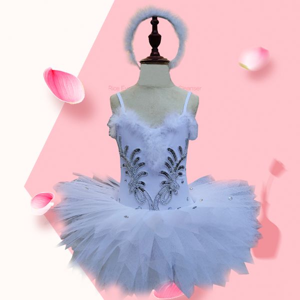 

white swan lake female puff tutu skirt ballet dress for children professional ballet dancewear girls dance costume performance, Black;red
