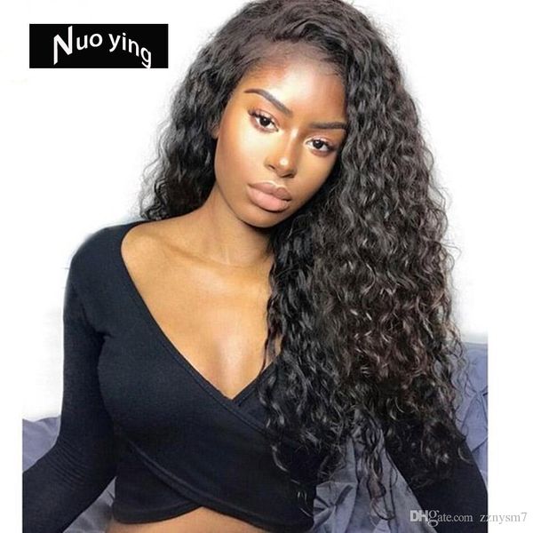 13x6 Lace Front Human Hair Wigs Wet Wavy 150 Density For Women