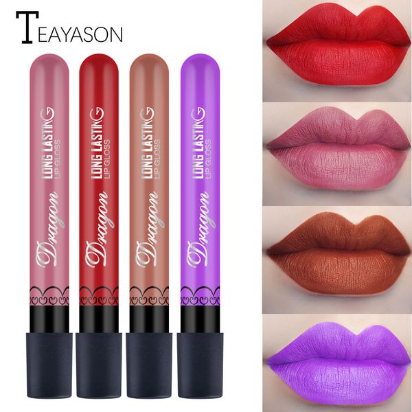 

1 pcs matte lipstick waterproof nude velvet lip stick smooth high pigmented cosmetics qs888