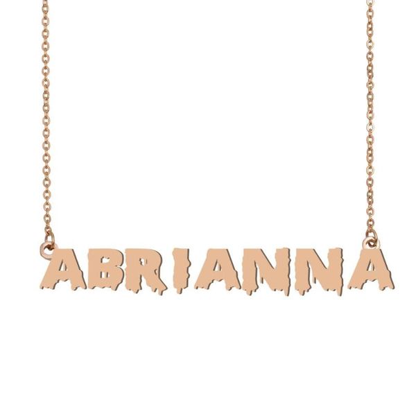 

pendant necklaces abrianna name necklace , cool bloody art for halloween and santa's jewelry gift kids boys girls, Silver