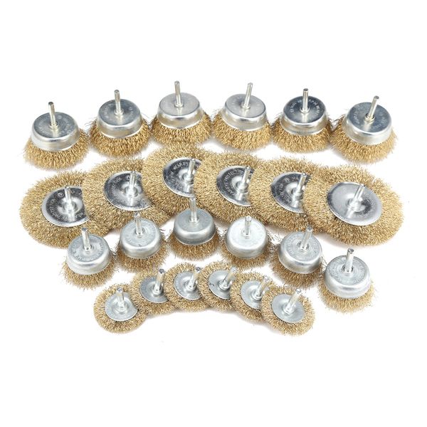 

24pcs mounted steel wire grinding wheel power tool accessories for rust removal / paint removal / corrosion coating rusting