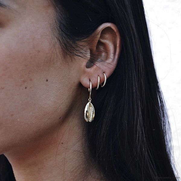 

Shell Women's Earrings Set New Earrings Fashion 2019 Bijoux Bohemian Girl Statement Gift Earrings Drop Shipping