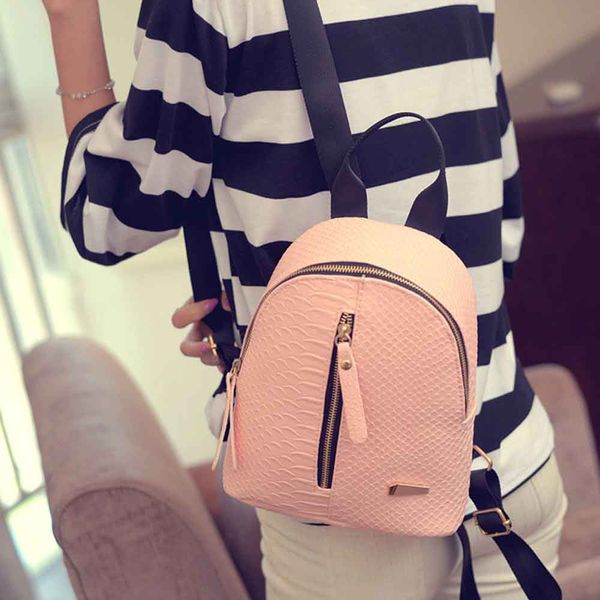 

ocardian backpack simple women leather backpacks schoolbags travel mochila female bag new fashion dropship may16