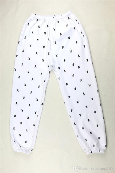

15fw playboy x box logo rabbit pants long pants jogger pants trousers fashion men women couple fashion sport sweatpants, Black