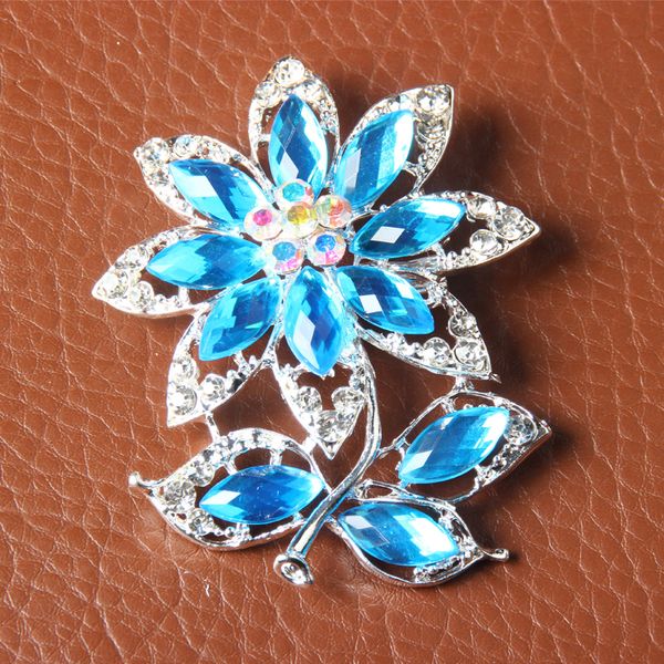 

2019 big imitation pearl crystal rhinestone flower bouquet brooch for wedding elegant women mother's day gift brooch pins 10pcs/lot, Gray