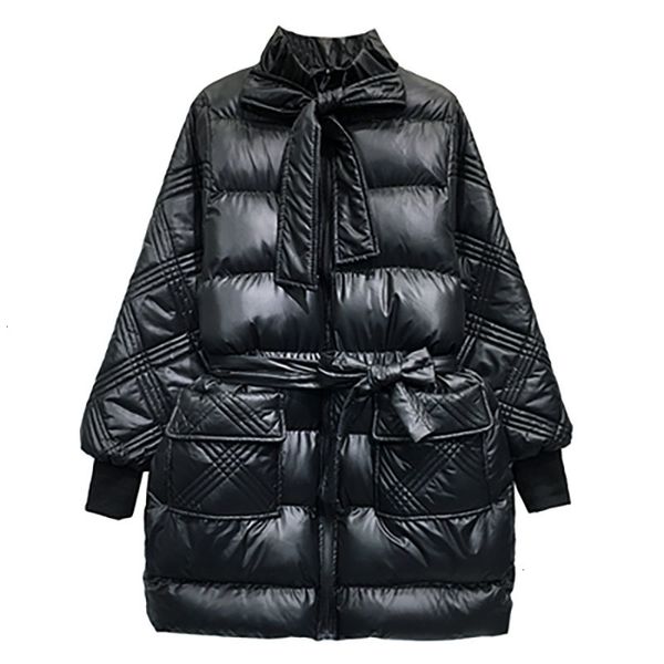

2019 spring fashion women cats jas lange flanders knoop glossy glossy park new bread pocket warm women's weather jas pj348, Black