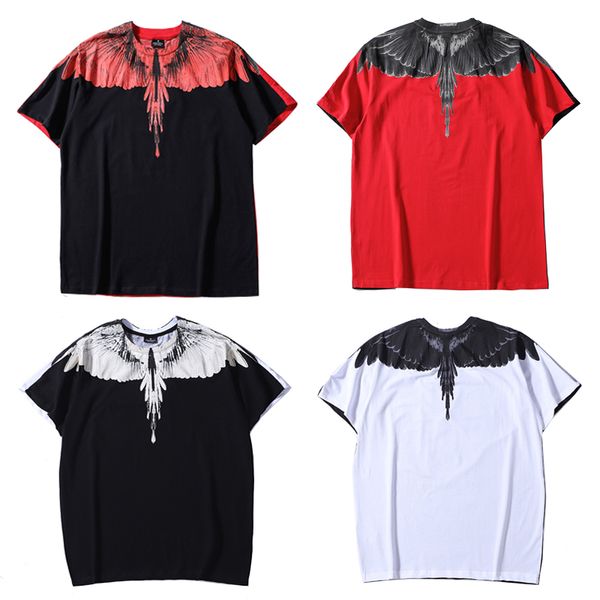 

Marcelo Burlon T-Shirt Men Women Wings Print Tee Marcelo Burlon County of Milan Patchwork Cotton Shirt Short Sleeve LXG1209