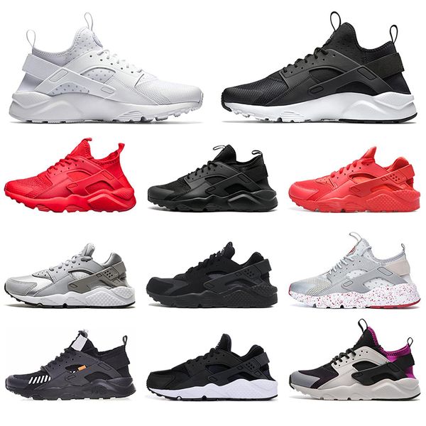 

with socks air max huarache 4.0 1.0 classical triple white black red men women running shoes sports sneaker mens trainers