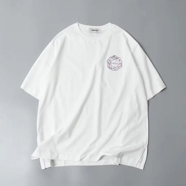 

mens t shirts ambush stereoscopic flame relief printing high street women short sleeve hip hop t-shirt casual clothes s-xl t01, White;black