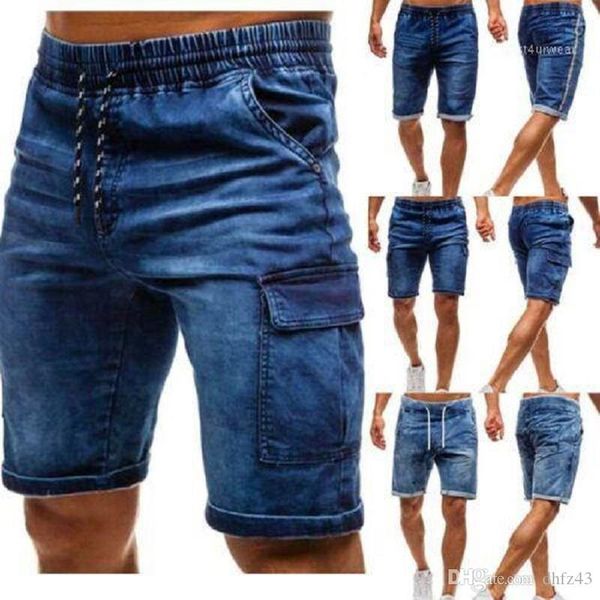 

mens classic casual summer straight slim shorts jeans pants denim vintage shorts trousers male solid jeans, White;black