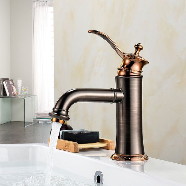 

gold rose bathroom short feet faucets archaize basin faucets pure copper mixer tap gold rose abs bathroom wire drawing
