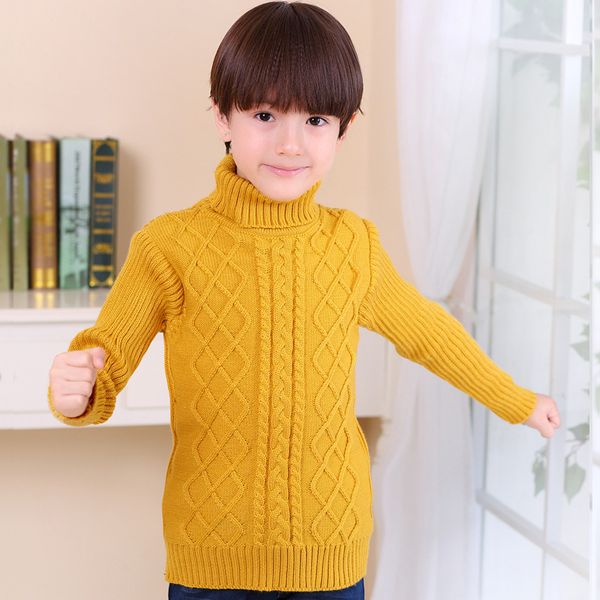 

children baby boys girls turtleneck sweater stripe cross knitwear autumn winter warm bottoming knitted pullover 2-14t, White