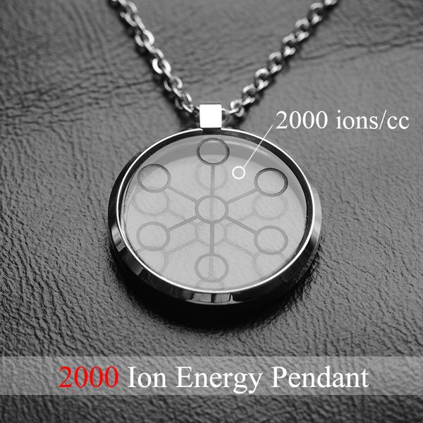 

2000cc high ion bio chi quantum pendant scalar energy with stainless steel necklace chain 2019 men women quantum power necklaces, Silver