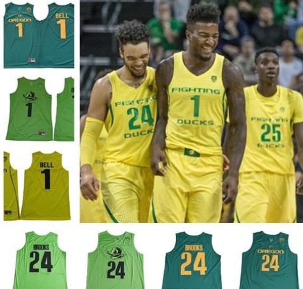 

mens dillon brooks 1 j.bell ncaa oregon ducks college basketball jersey 100% stitched mix order s-2x quality, Black;red