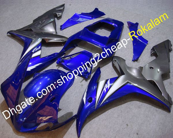 YZF1000 R1 02-03 YZFR1 Carene ABS adatte per Yamaha YZF-R1 2002 2003 Sport Blu Grigio Carenatura moto (Stampaggio ad iniezione)