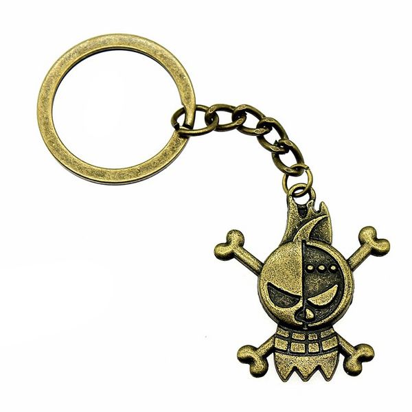 

keychain women skull wedding gifts for guests 35x30mm pendant antique bronze, Silver