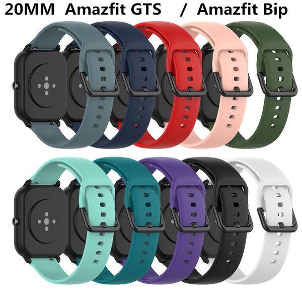 

sport silicone watchband strap for xiaomi huami amazfit gts/gtr 42mm/ bip lite samsung s2 gear sport smart watch strap bracelet band