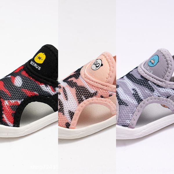 

boys' sandals sandals children's girls 2020 baotou children boys' baby shoes soft sole anti-skid children's shoes men, Black;red