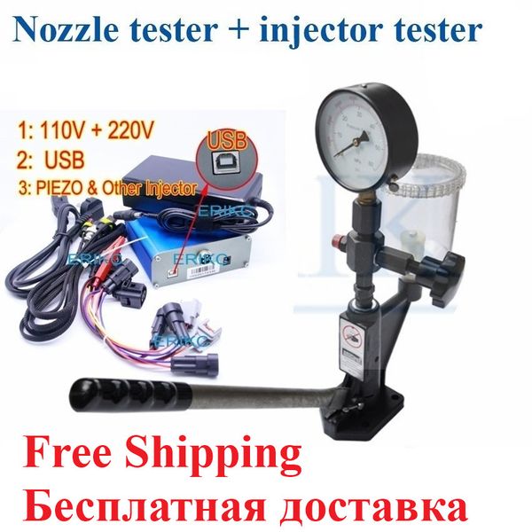 

erikc protable cri800 injector tester tool s60h fuel injector nozzle tester validator electromagnetic piezo common rail
