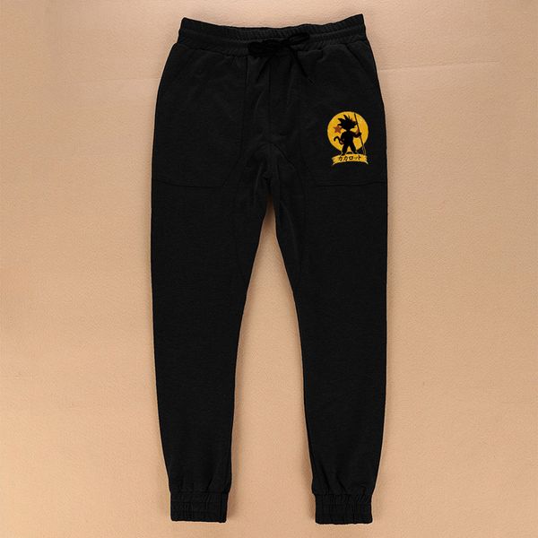 

goku sports fitness trousers men's outdoor training casual slim beam trousers, Black;blue