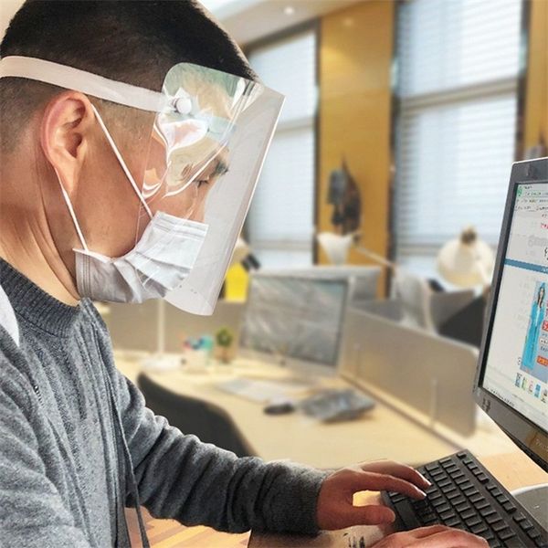 

Adjustable Band Transparent Visor Cap Mouth Mask Anti Saliva Splash Waterproof Safety Full Face Shield Dust Protective Face Masks 2 5ty E1