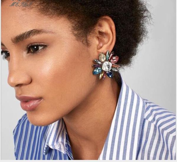 

popular jewelry temperament luxurious drill color drill earrings, Golden;silver