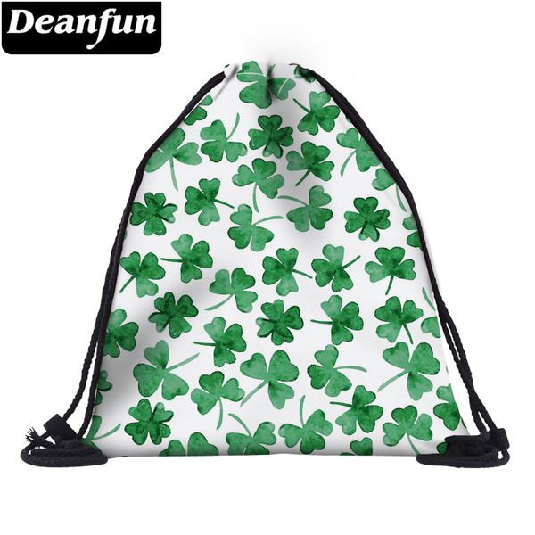 

deanfun 3d printed drawstring bag tree leaf fashion school bags for women travel #