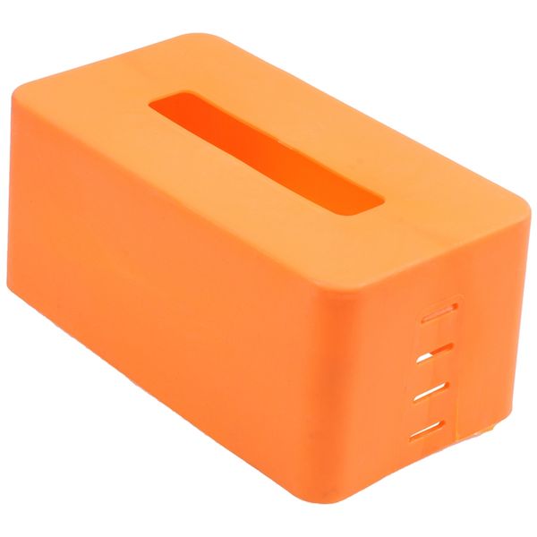 

rectangular plastic tissue napkin box toilet paper dispenser case holder home office decoration (orange) 21.5*9.3*12cm
