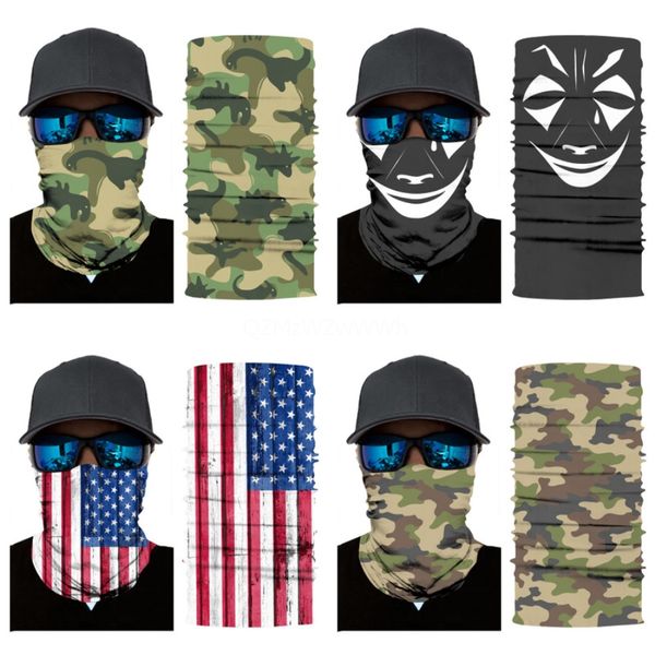 

yfn3v i can't breath magic face maskflag black lives sunscreen headgear skull scarf face outdoor cycling bandanas skull scarf summer#26, Blue;black