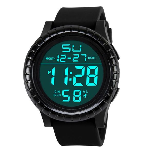 

new fashion men's led digital date countdown timer sport quartz wrist watch, Slivery;brown
