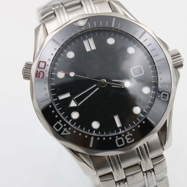 

new fashion mechanical professional ceramics james bond 007 black automatic movement watch mens classic watches fashion master wristwa, Slivery;brown