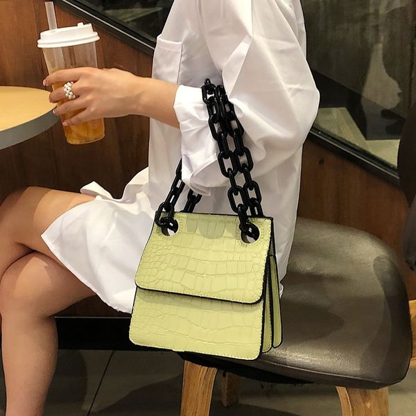 

luxury handbags women bags designer candy color alligator bags for women 2019 vintage fashion square shoulder messenger bag sac