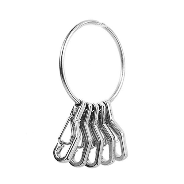 

camping multi-purpose stainless steel camping keychain outdoor key chain circular climbing keychain money clip tools travel kits