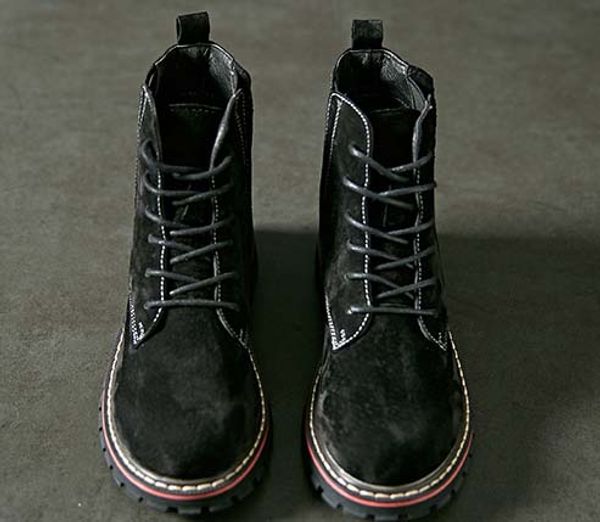 

fashion designer women boots star trail lace-up ankle boots with heavy-duty soles leisure lady boots y59, Black