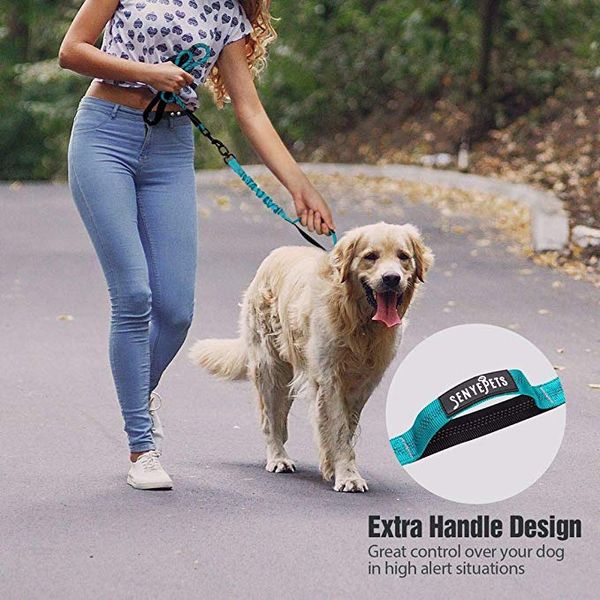 

dog leash reflective nylon pet leash rope double 2 handles leashes for dogs medium large dog pet walking leashes dogs supplies
