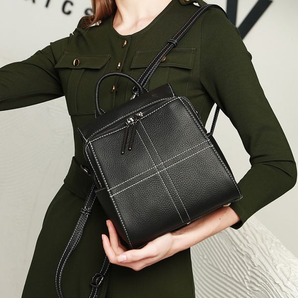 

luufan the new 2020 genuine leather bag for multipurposeis a niche cowhide backpack for women
