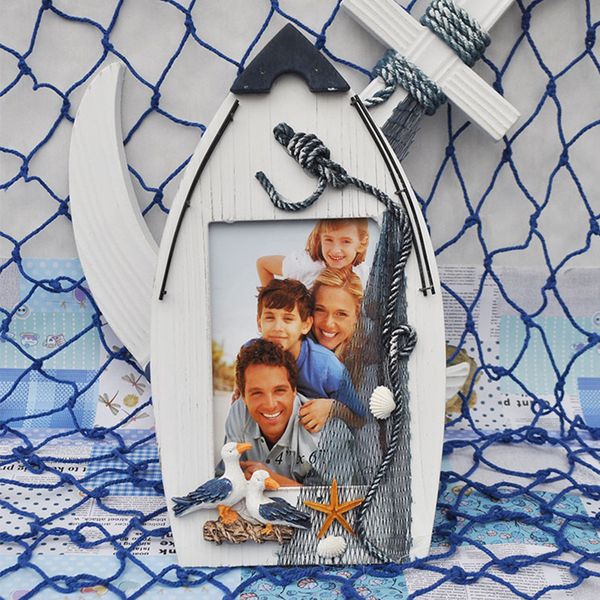 

creative cute wooden boat shape p frame mediterranean style picture frame tabledecoration deskdecoration