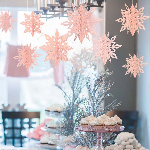 

3d christmas snowflakes pendants xmas tree ornaments home hanging decors