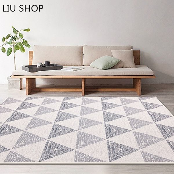 European Style Grey Color Stripe Area Rugs Bedroom Mat Non Slip Floor Rug Super Soft Decorative Antistat Carpet For Living Room Designer Carpet Tiles
