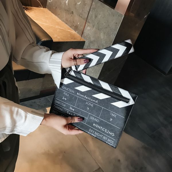 

vintage envelope square handbag purseslarge capacity pu leather women clutch bags personality field board shoulder crossbdy bags