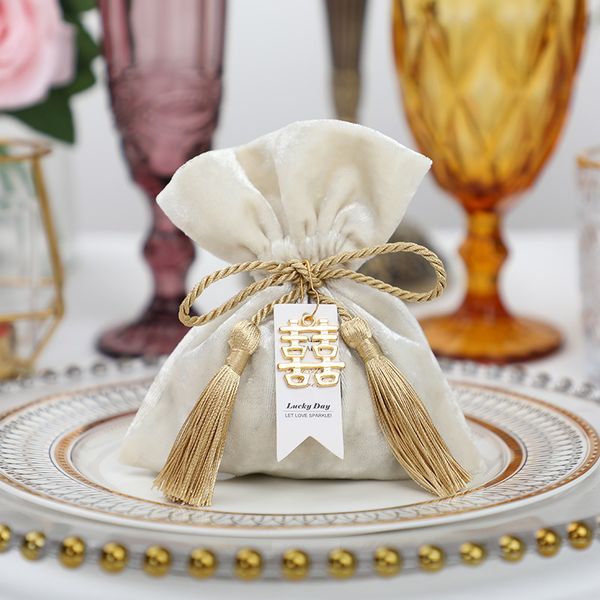 

2020 new velvet sugar gift bag creative wedding candy box baby shower boxes for party favors event supplies comestic bags supply