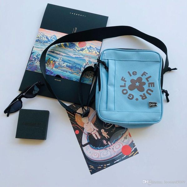 

golf wang le fleur box logo bun waist bag outdoor travel chest pack backpack fashion practical shoulder bags