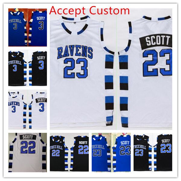 

Custom One Tree Hill Ravens Movie Basketball Jersey Any Name Number One Tree Hill Jersey