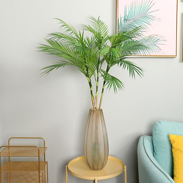 

tropical artificial plants leaves for decoration spruce fir palm coconut leaf bonsai indoor nordic tree branches ornaments