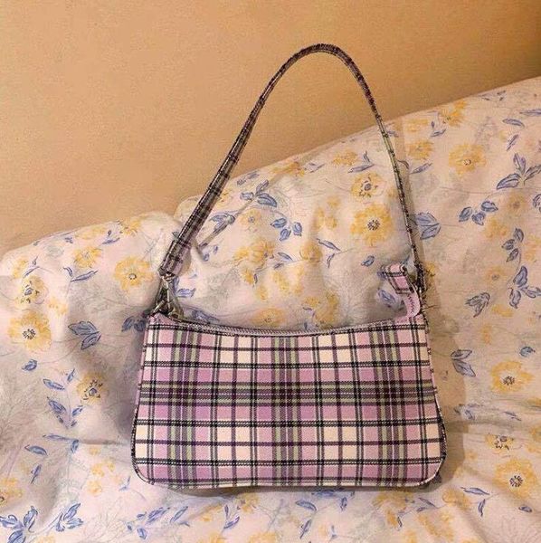 

designer luxury handbags purses shoulder bag retro underarm bag women baguette classic brand lock wild check handbag