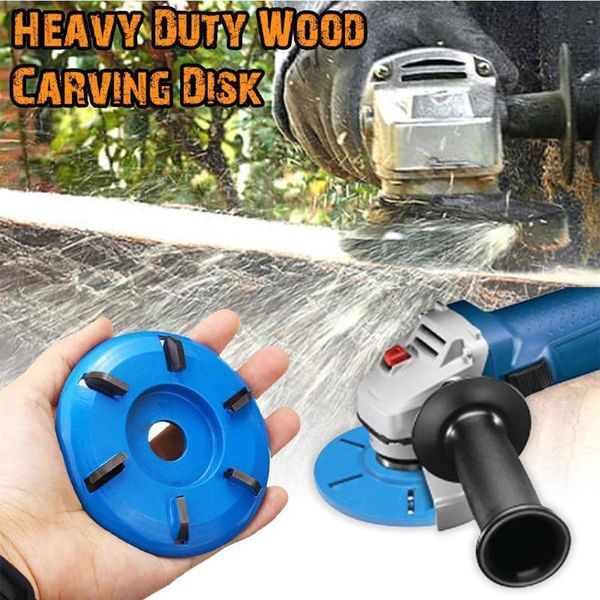 

s5#power wood carving disc angle grinder woodworking turbo round/plane for 16mm aperture angle grinder attachment milling cutter