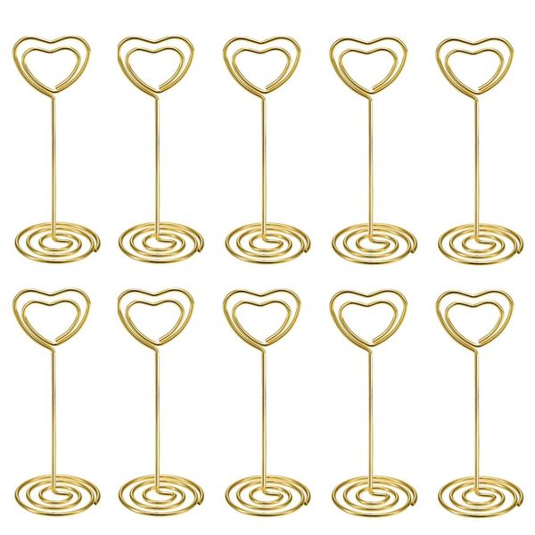 

10pcs table name number holders place card holder stands paper menu clips picture memo note p holder wedding decorations